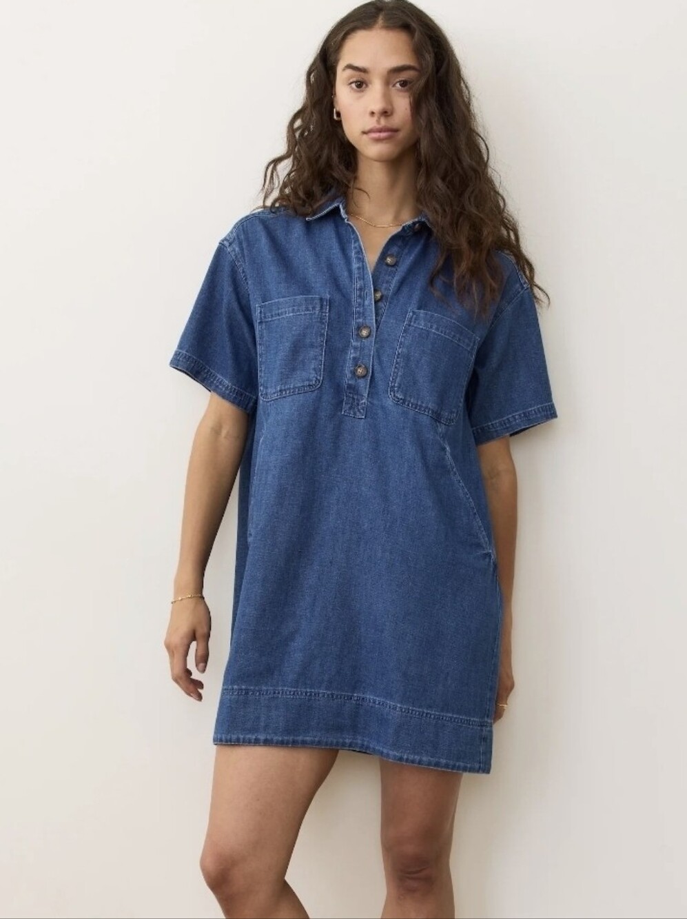 Marine Layer Liza Denim Mini Dress